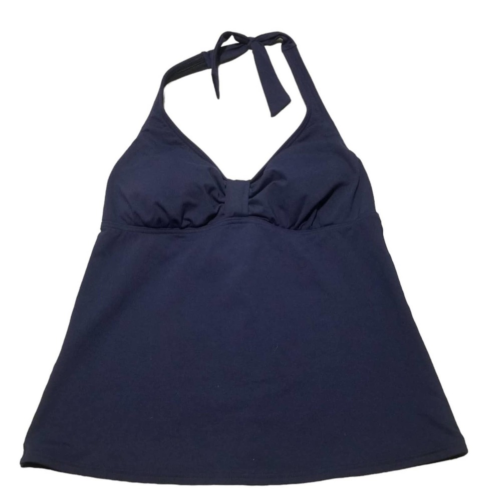 Lands' End Women's Navy Halter Swim Top